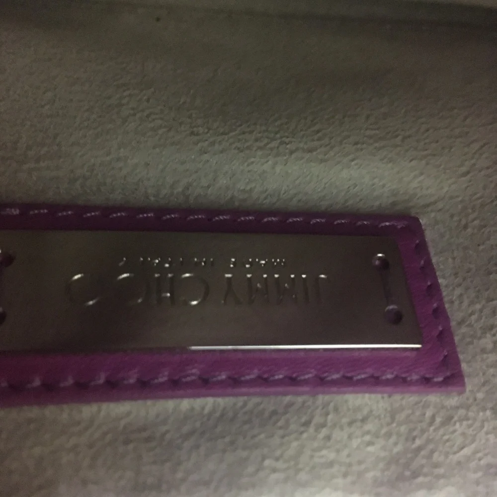 Authentic Jimmy Choo Rebel Crossbody Bag in grape - Picture 7 of 13